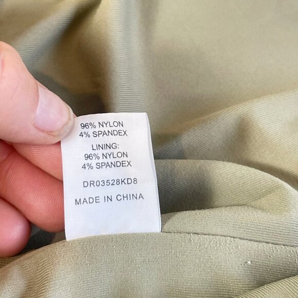 Meshki Jhene Tank Midaxi Dress Moss Green M Lined Square Neck Stretch Sleeveless - Picture 4 of 8